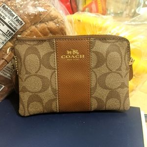 Coach Wristlet Colorblock Signature Canvas